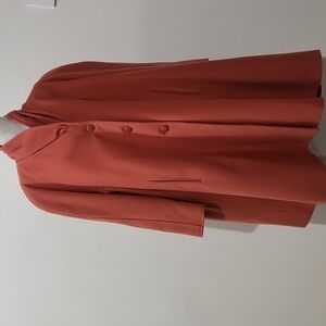 80s VTG Jean Claude Paris Womens Wool Batwing Oversize Coat Size 40 Color Salmon